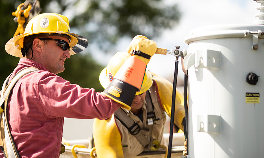 EPB Linemen working on power lines