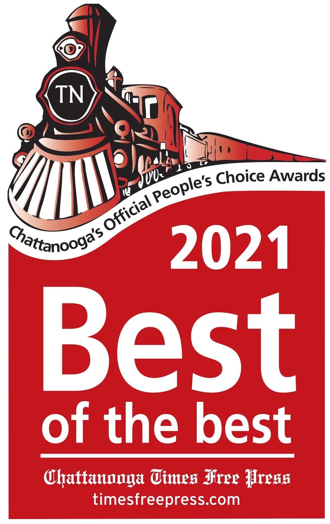 Chattanooga Times Free Press 2021 best of the best badge