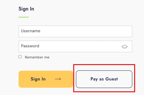 Cash payment instructions