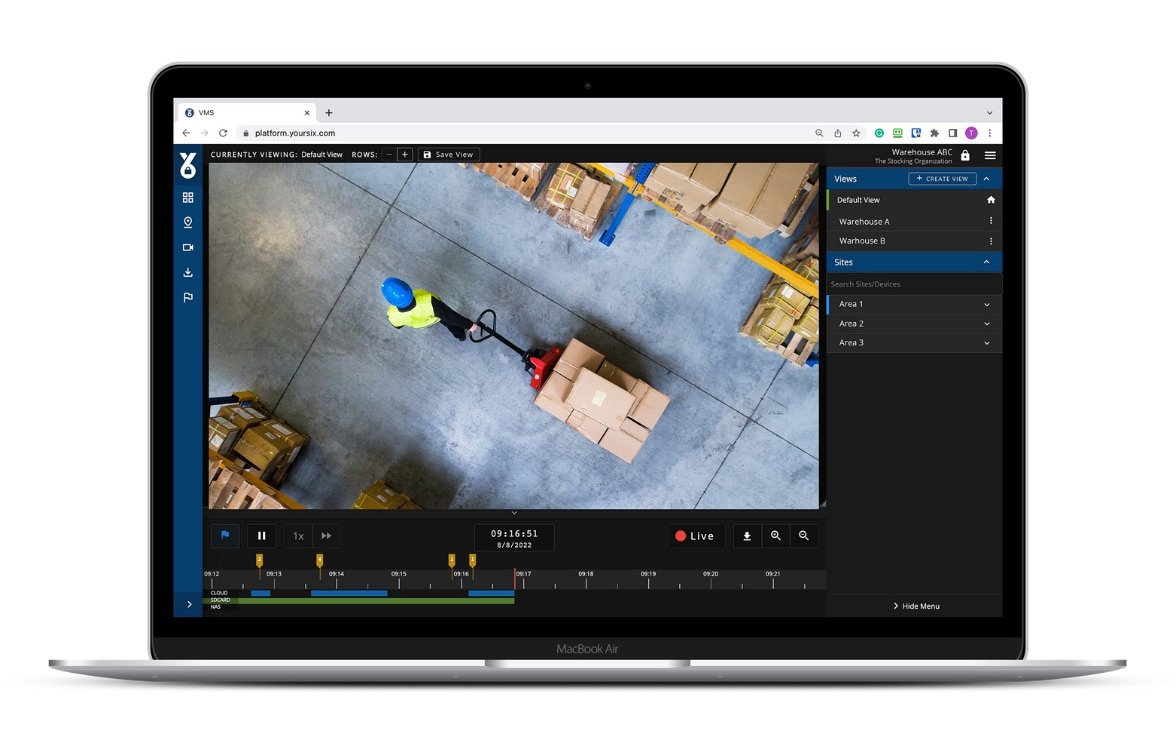 Keep an eye on everything at once with multi-camera views from your device.  icon