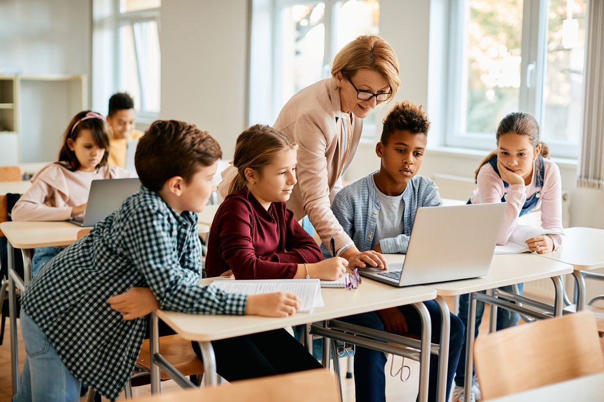 Students Working with Internet